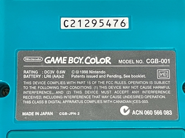Nintendo ニンテンドー CGB-001 ゲームボーイ COLOR 家庭用ゲーム機 本体 ジャンク K8802495_画像2