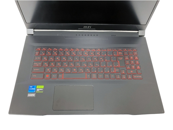 【動作保証】MSI Katana GF76 11UE 17.3インチ ノートPC i7-11800H 16 GB SSD 512GB RTX 3060 win11 中古 良好 M8833273_画像3