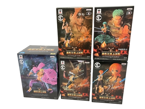 BANPRESTO ONE PIECE SClutures BIG 造形王頂上決戦 ドフラミンゴ等 5種おまとめ フィギュア ワンピース 未開封 未使用 Z8860176_画像1