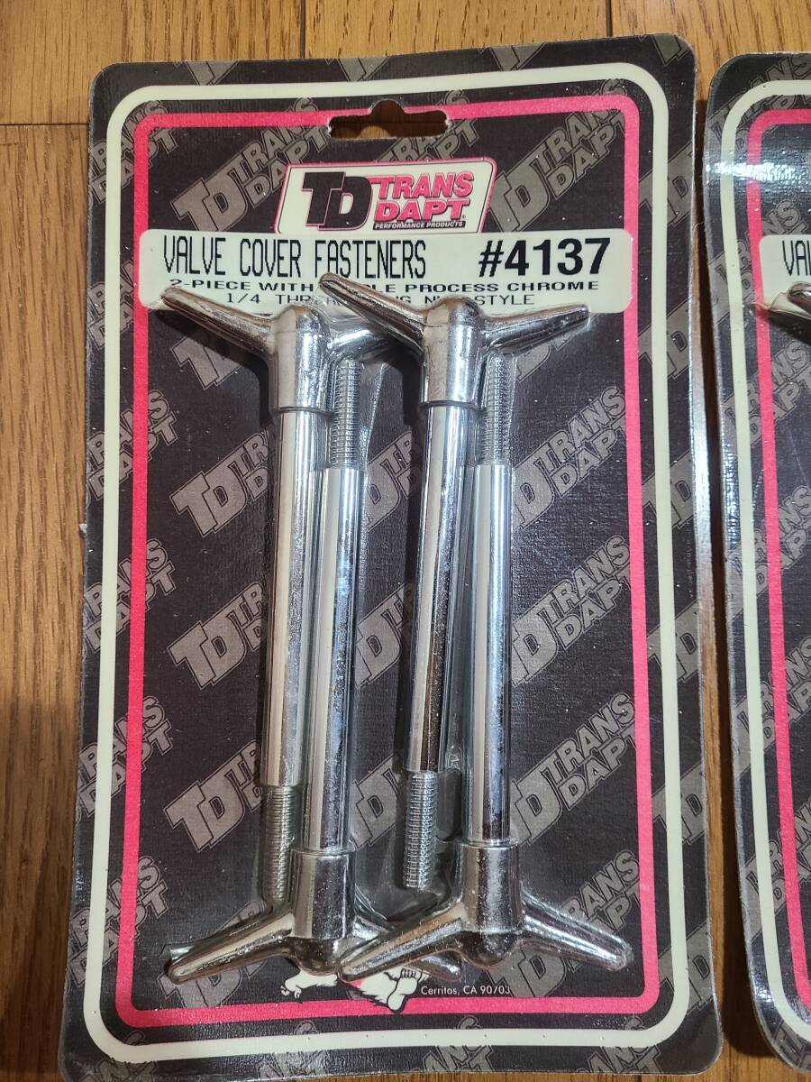 ★★ シボレーV8エンジン バルブカバーボルトキット　 4本set×2ヶ　 Trans Dapt VALVE COVER FASTENERS ＃4137 ★★送料370円_画像2