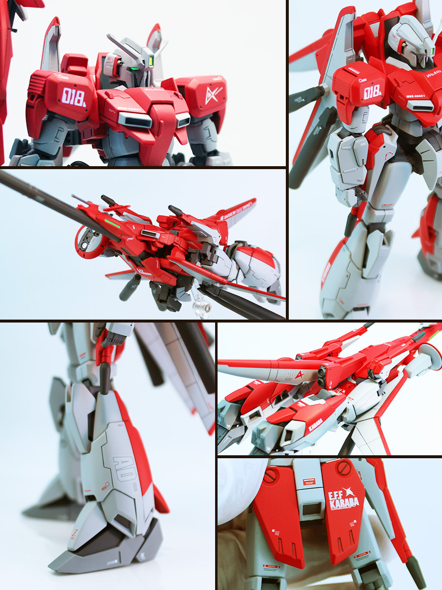 HGUC 1/144 ゼータプラスC1（テスト機イメージカラー） 改修・全塗装品 【HG センチネル アムロ 試作機 gundam centinel zetaplus】_画像8