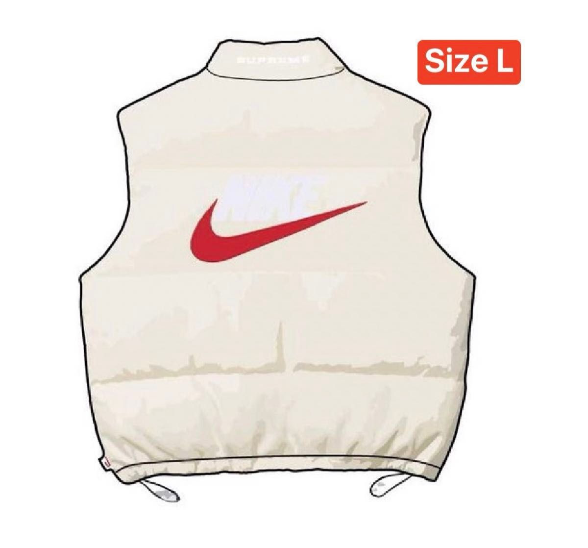 Supreme x Nike Denim Puffer Vest White