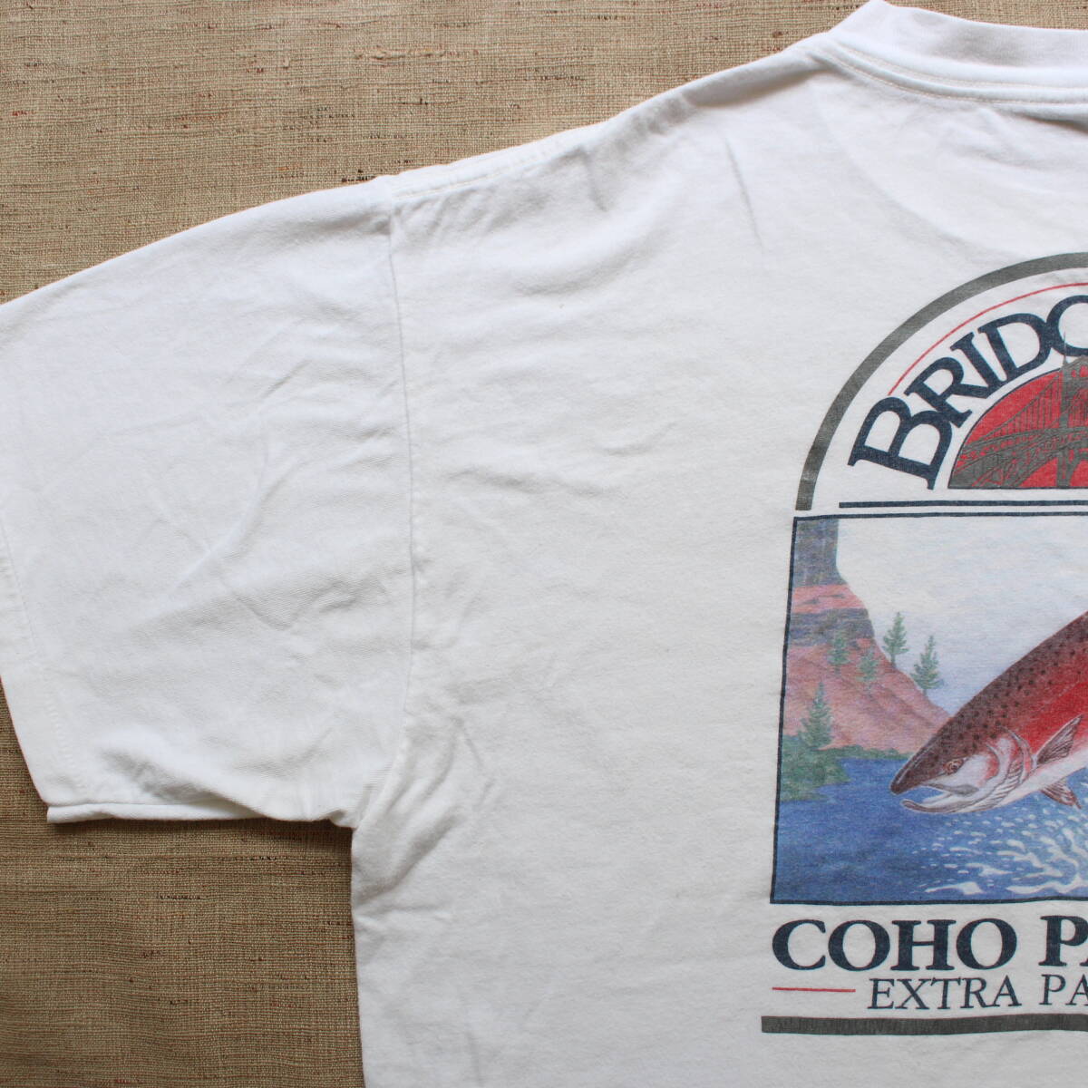 1990s クラフトビールBRIDGEPORT COHO PACIFIC ポートランド BrewingヴィンテージTシャツ ホップIPAペールエール パシフィック アメリカUSA_画像8