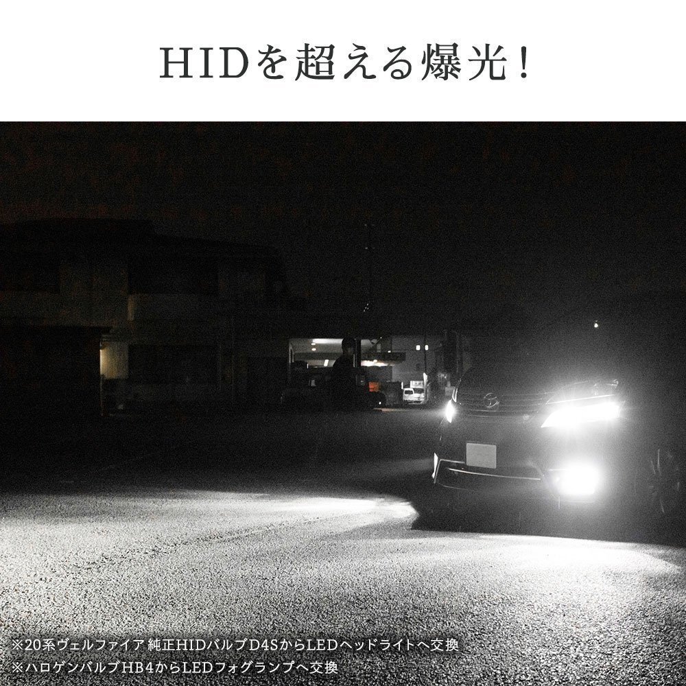 【安心保証】【送料無料】HID屋 LEDヘッドライト D2/D4 ホワイト 2本セット 6500k 車検対応 インテグラなどに_画像2