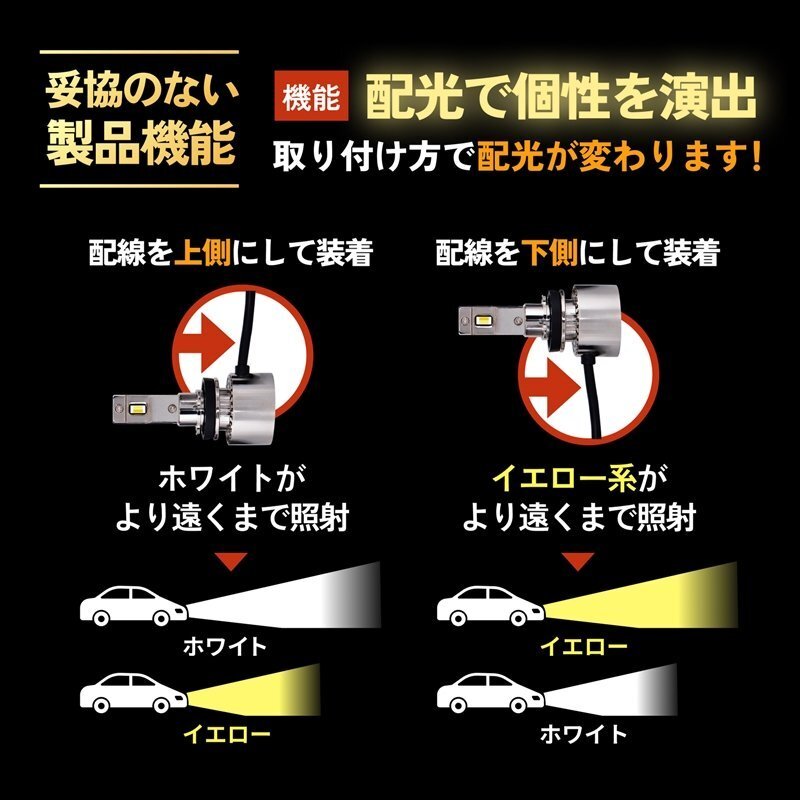 【ダブルSALE】2383円OFF【安心保証】送料無料 HID屋 LED 2色切替え フォグランプ ホワイト イエロー 車検対応 H8/H11/H16 エルグランドに_画像7