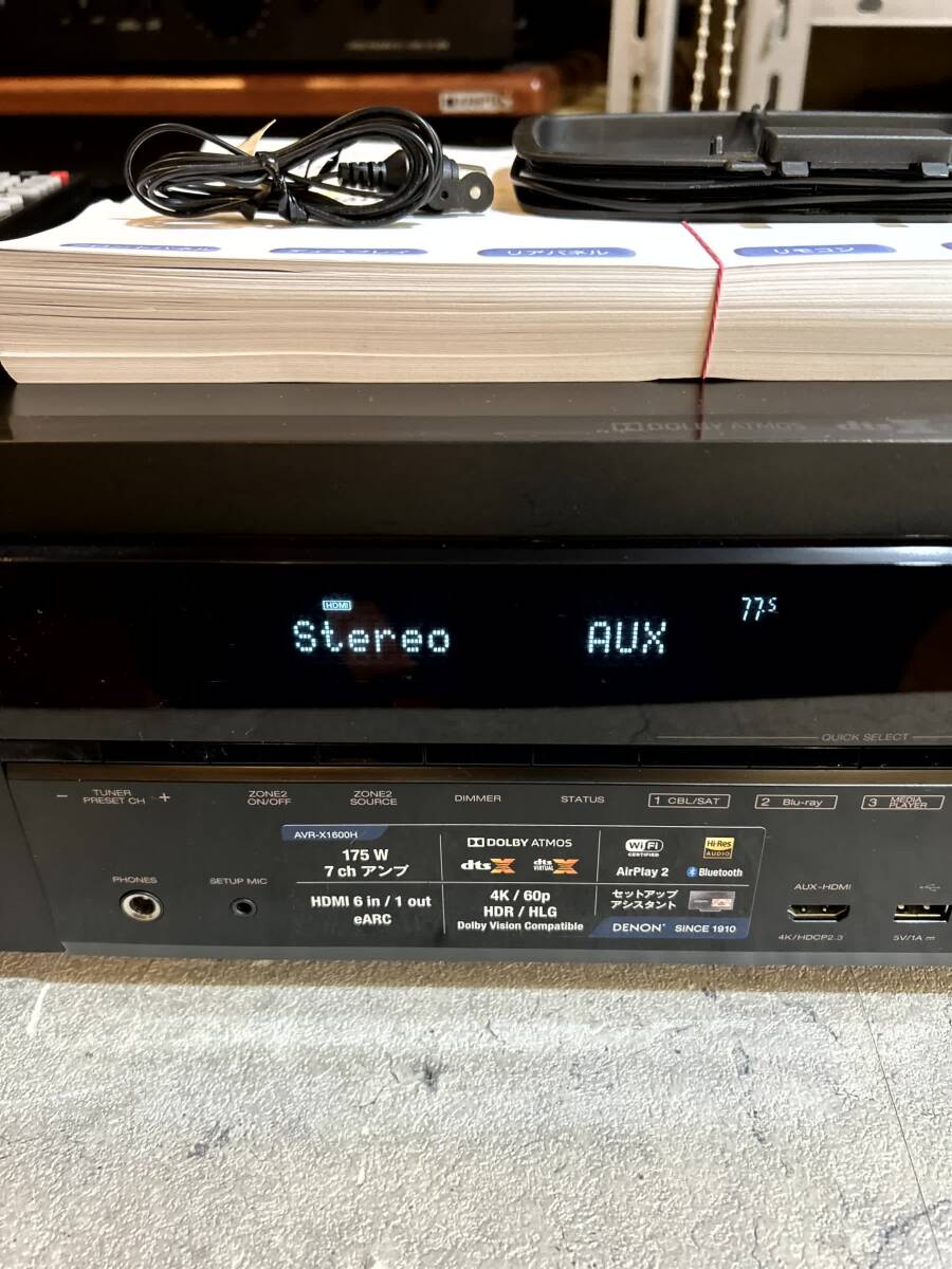 DENON AVR-X1600H beautiful goods operation OK rare information equipped * super-discount exhibition * inspection ) Musical Fidelity ATOLL AURA