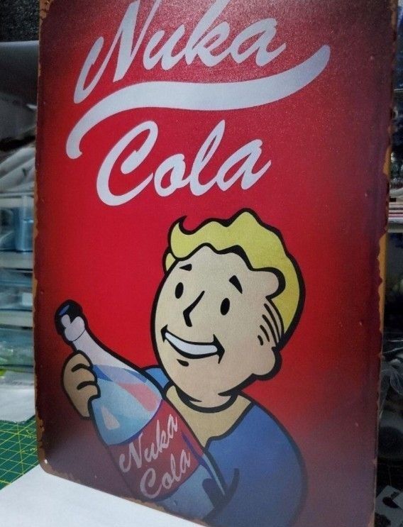 フォールアウト fallout ヴォルトボーイ&ヌカコーラ看板 メタルサインボード アメリカン雑貨 ブリキ看板