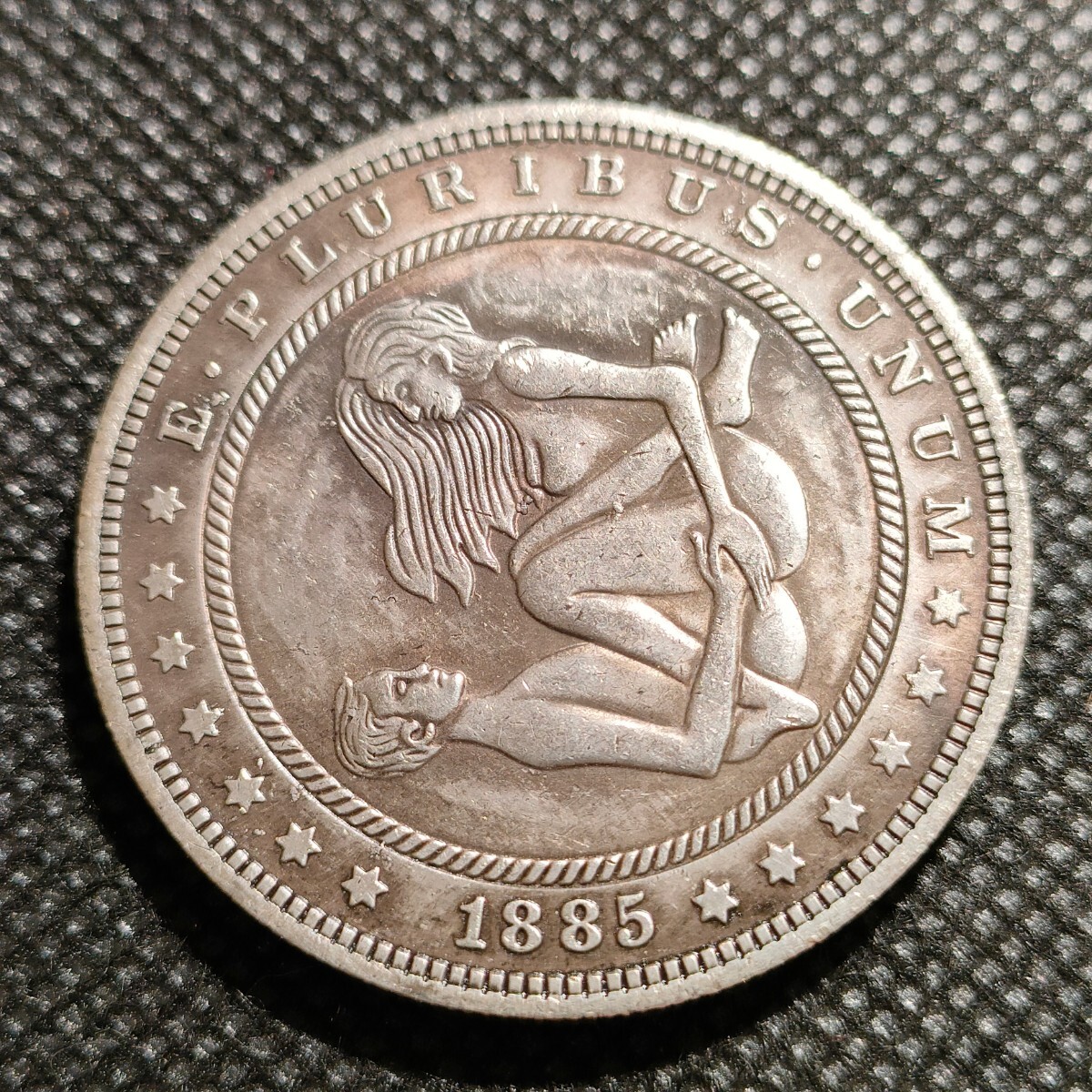 7107 アメリカ古銭 ルンペン 約38mm イーグル チャレンジコイン ゴルフマーカー コイン アンティーク ホーボーの画像1