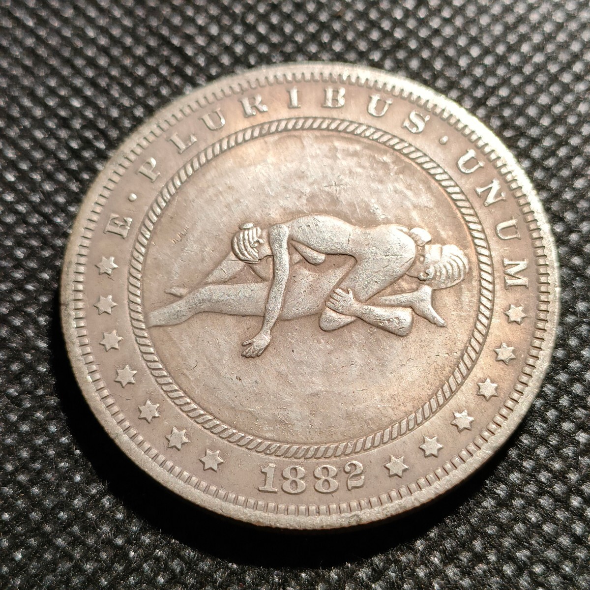 7410 アメリカ古銭 ルンペン 約38mm イーグル チャレンジコイン ゴルフマーカー コイン アンティーク ホーボーの画像1