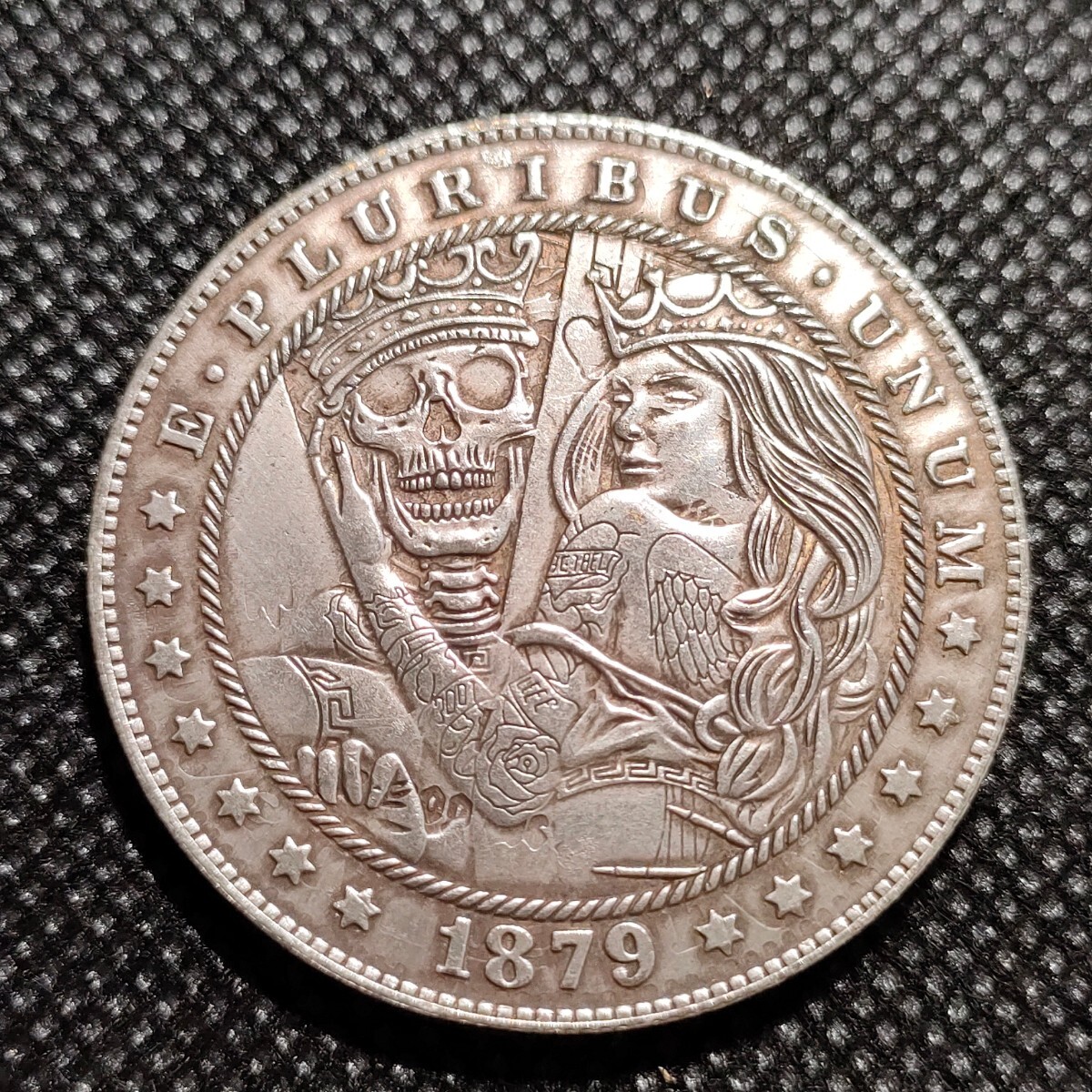 8127　アメリカ古銭　ルンペン　約38mm　イーグル　チャレンジコイン　コイン　アンティーク　ホーボー_画像1