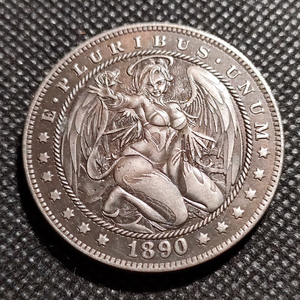 8201　アメリカ古銭　ルンペン　約38mm　イーグル　チャレンジコイン　コイン　アンティーク　ホーボー_画像1