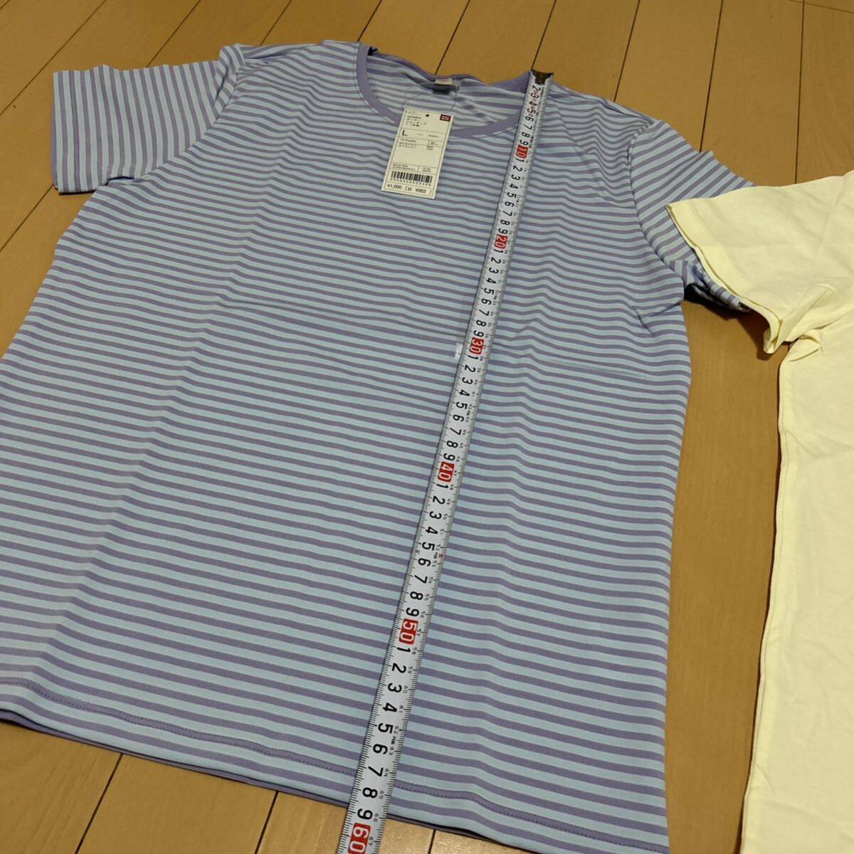新品未使用　UNIQLO ユニクロ　レディースLサイズ　半袖Tシャツ2枚セット_画像3