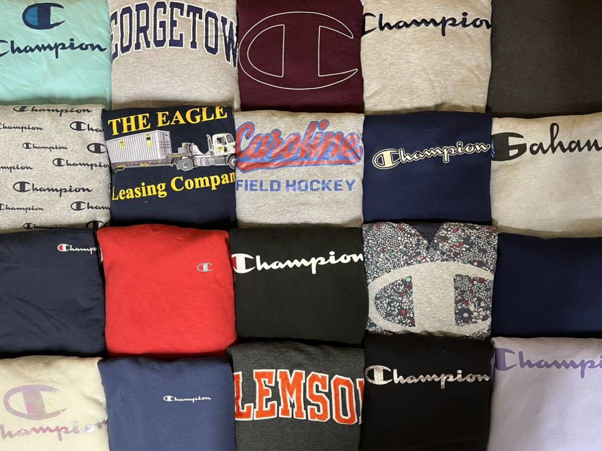 USA old clothes . Champion sweatshirt 20 pieces set set sale 1 jpy start . sale America old clothes sweatshirt pull over champion