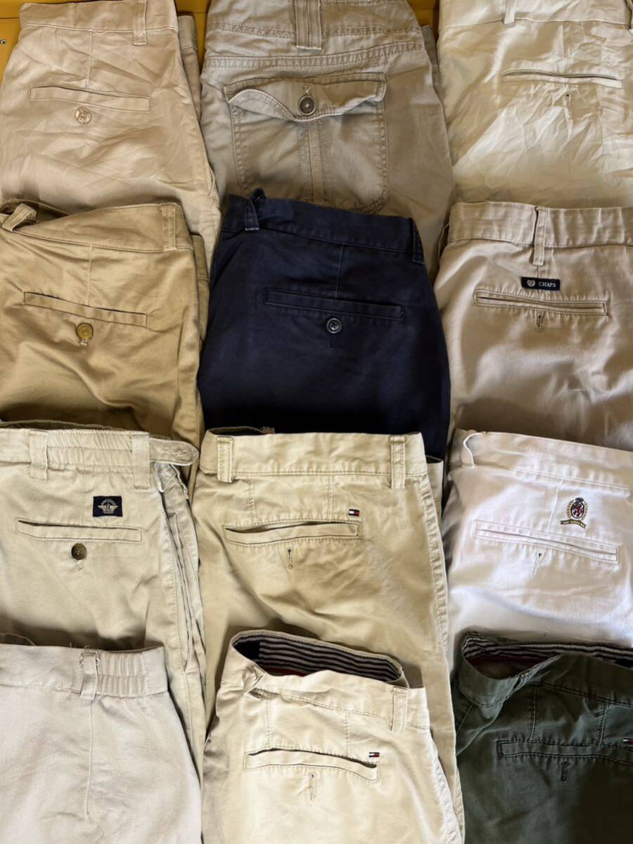 USA old clothes . short pants MIX 20 pcs set set sale 1 jpy start . sale America old clothes chaps Docker's Lee Tommy Hilfiger 
