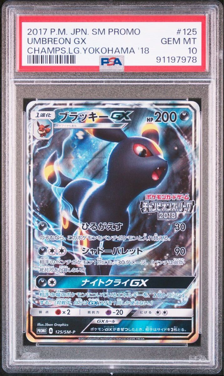 PSA10 ブラッキーGX プロモ （125/SM-P）サン＆ムーン 「チャンピオンズリーグ2018」/「チャンピオンシップシリーズ2019　ポケモンカード_画像7