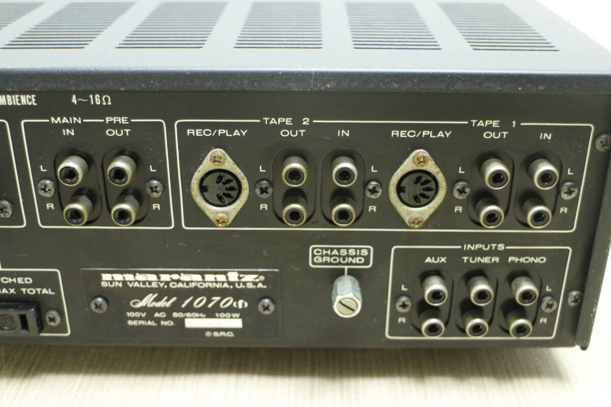 M-XB-464 Marantz Model 1070 プリメインアンプ CHATSWOR カリフォルニア U.S.A オーディオ機器 1975年 通電OK_画像6