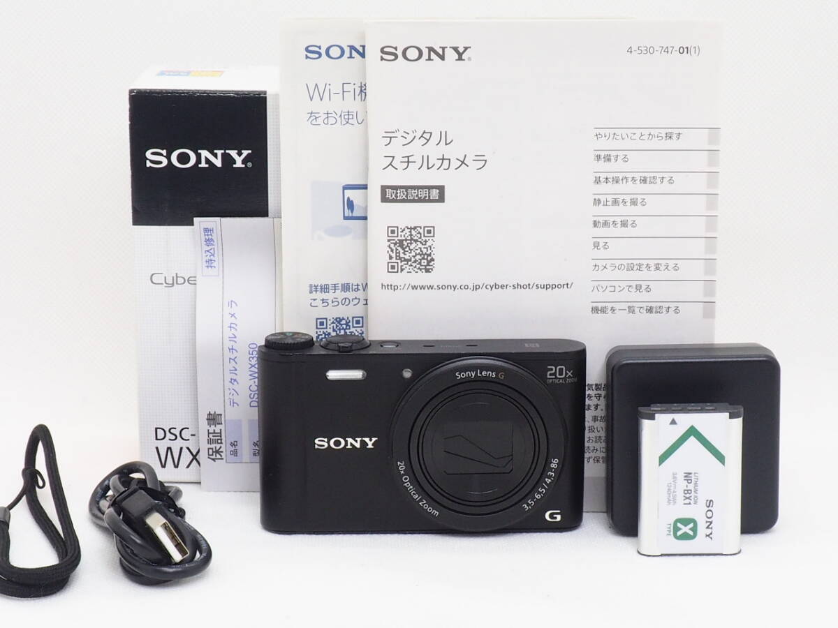 ■美品■ ソニー SONY Cybershot DSC-WX350 ブラック 《 使用感極少 元箱 》 #251510325_画像1
