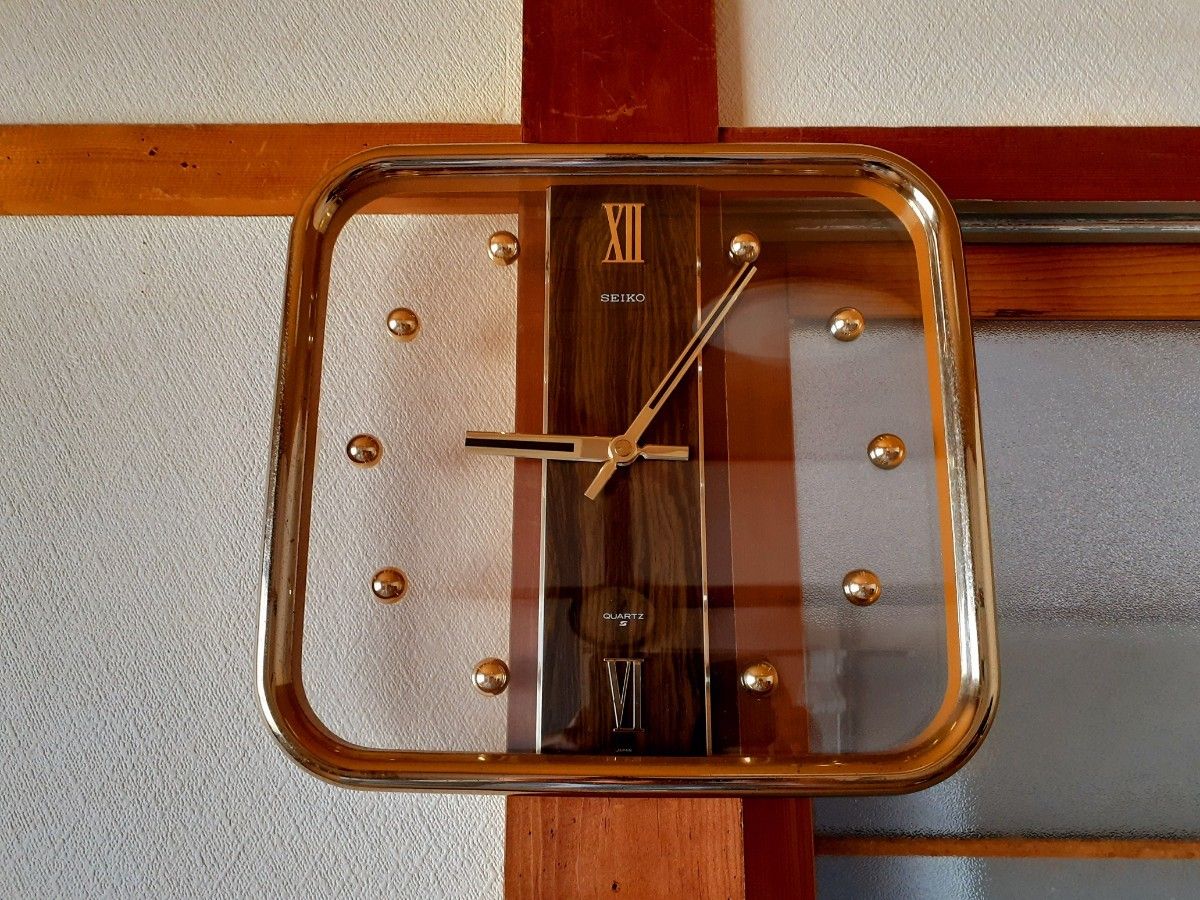 70's　SEIKO　掛け時計　ミッドセンチュリー　ビンテージ　レトロ　QA品番
