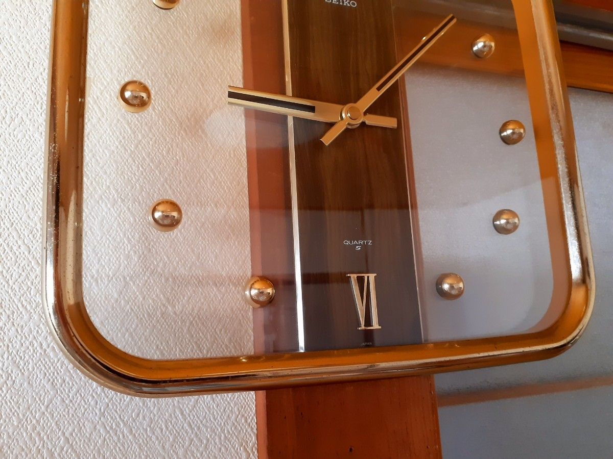 70's　SEIKO　掛け時計　ミッドセンチュリー　ビンテージ　レトロ　QA品番
