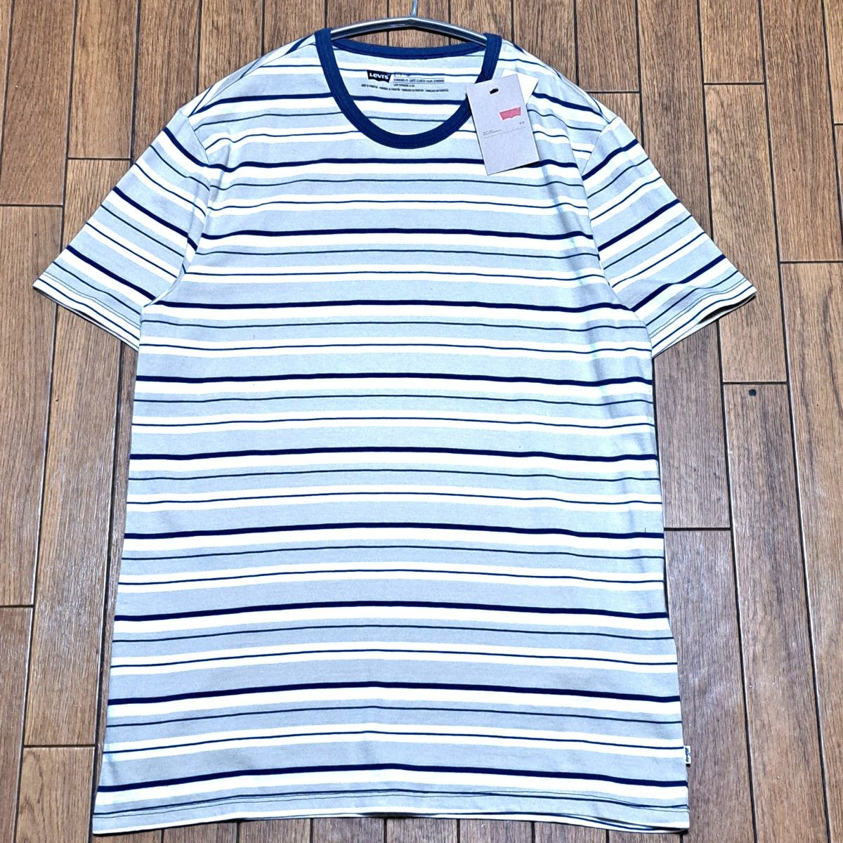 Levi's リーバイス Ｔシャツ リンガーネック ボーダー  半袖Tシャツ