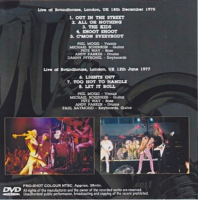 UFO DVD VIDEO ROUNDHOUSE THEATRE LONDON 1975,1977 And More Shows 1枚組　同梱可能_画像2