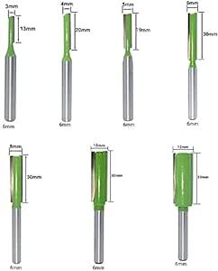 KEWAYO 7本組 超硬ストレートビットトリマービット シャンク6mm超硬トリマルータービット カッター 木工フライスカッター木_画像4