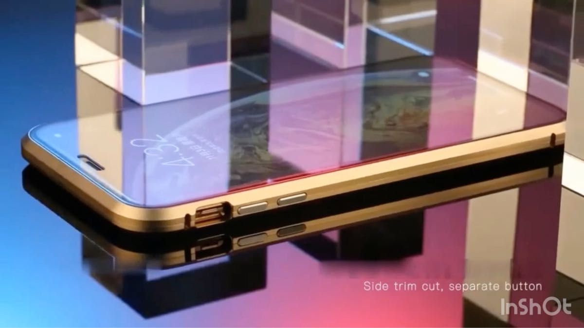 iPhone13promax ブルー ケース 強化ガラス 全面保護 マグネット フルカバー 耐衝撃 両面ガラス トレンド 安い