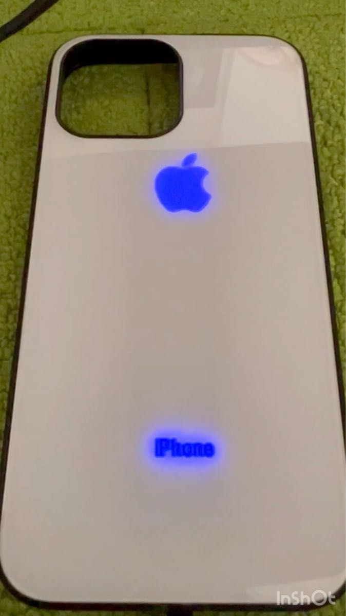 光る iphone13pro ホワイト ケース LED led 発光 人気商品 トレンド 韓国 安い 本体連動 カラフル