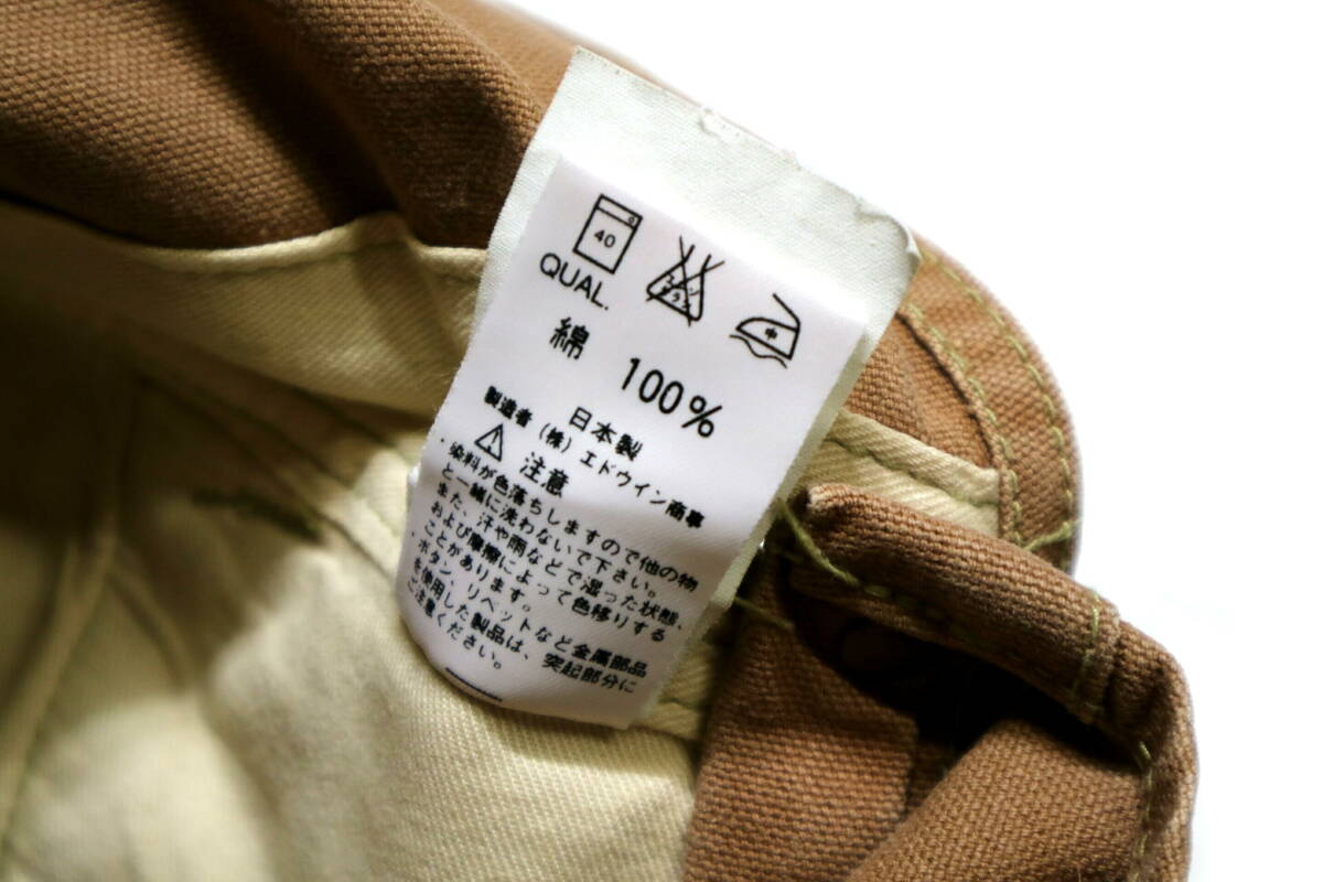 程度良好/丈夫！◆日本製 ONE-O-ONE 101 綿ダック地 オーバーオール◆W34（ウエスト88センチまで、身長180まで）_画像10