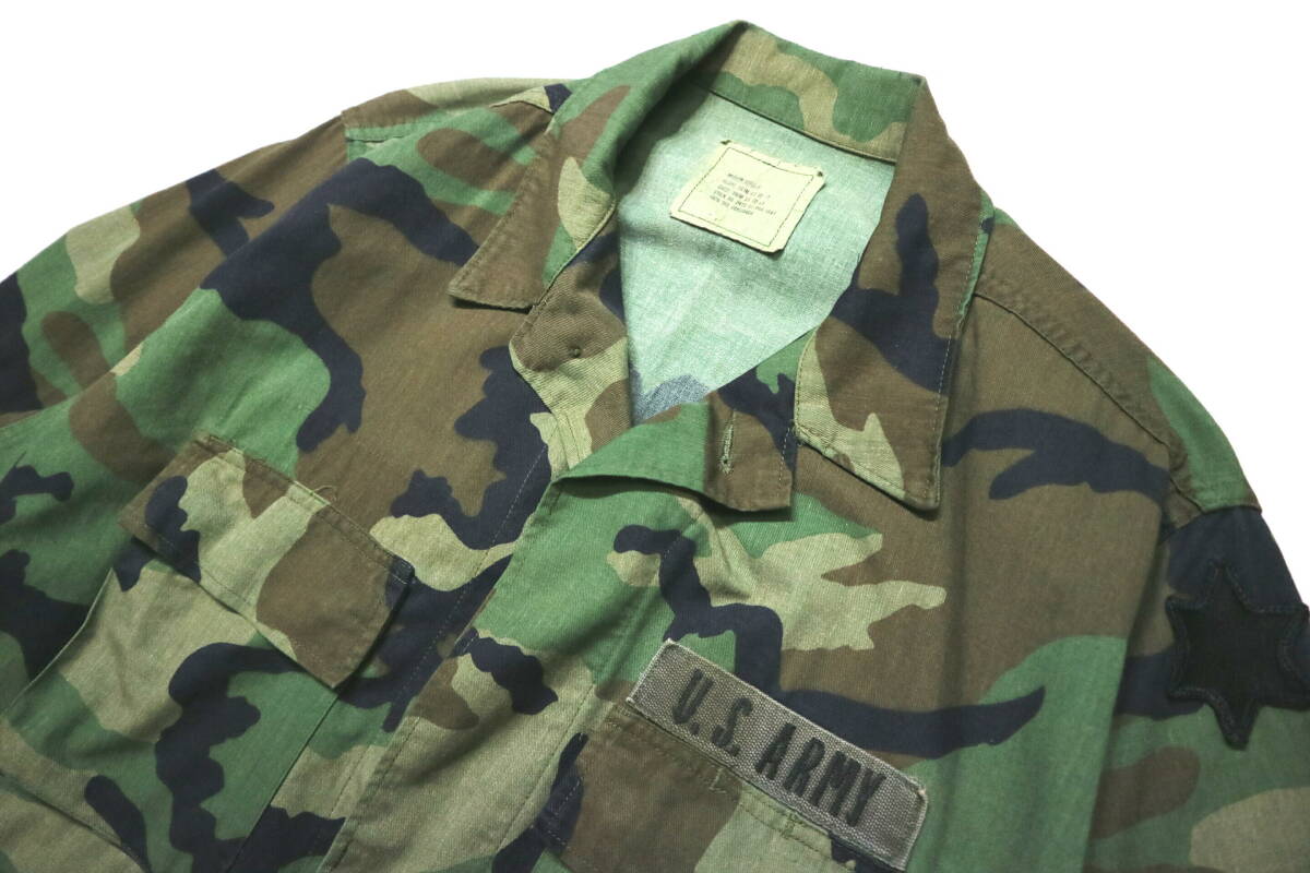 訳あり（補修1）/良好！◆’85年 米軍 SELMAR APPAREL CORP製 BDUジャケット◆MEDIUM-REG（身長173-175センチ位） DLA100-85-C-0449_画像3