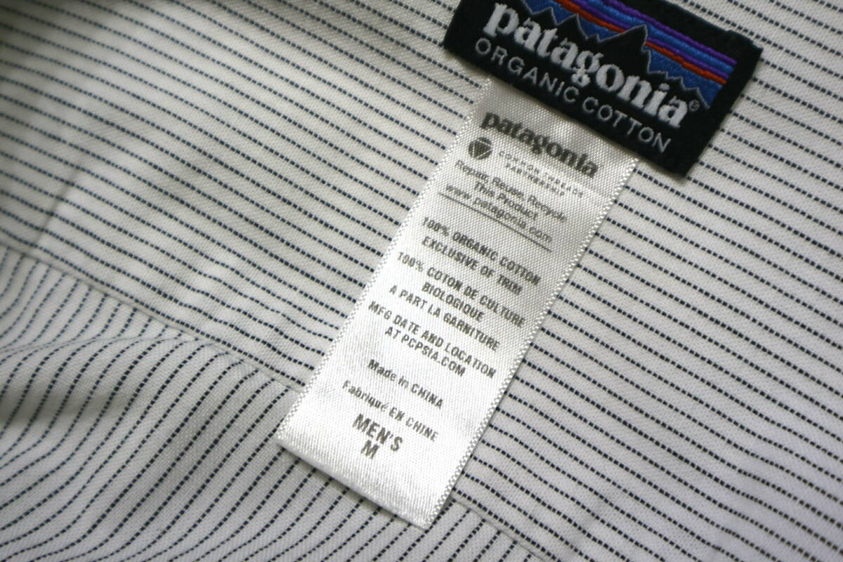 程度良好！◆Patagonia パタゴニア 54120SP13 綿100地 ストライプ ボタンダウンシャツ◆Mサイズ（身長173-175センチ位）_画像8