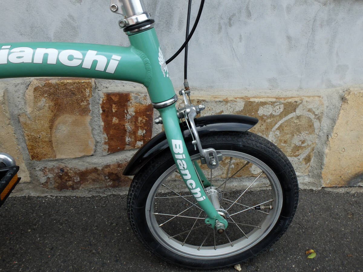 Bianchi Novita ビアンキ・ノビータ　のび太♪　14インチホイール　ミニベロ　チェレステカラー　使用感の薄い美車です。_画像8