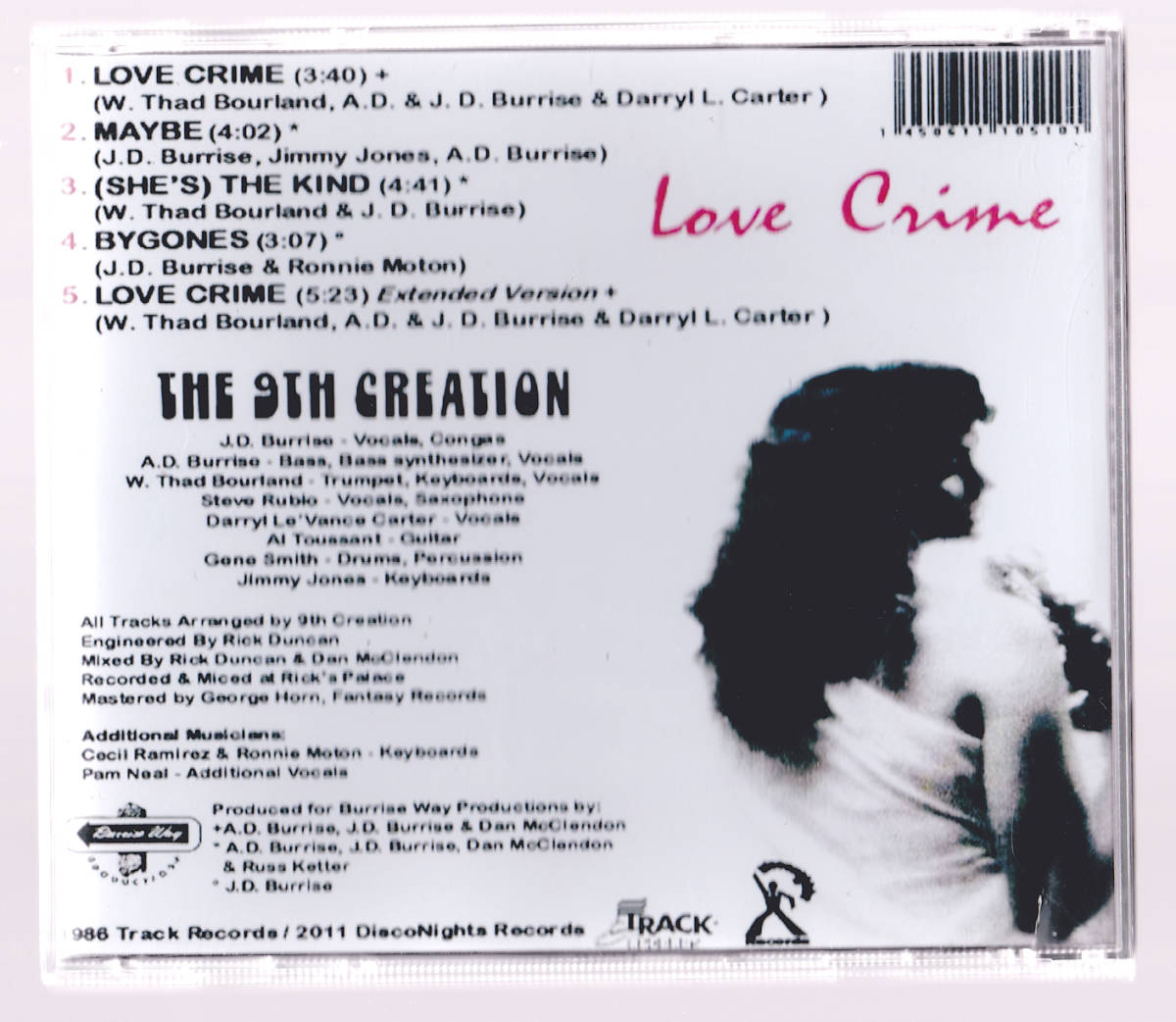 ダンクラ CD★THE 9TH CREATION / Maybe [Love crime 5:23] ロングバージョン収録の5曲入り★Track★