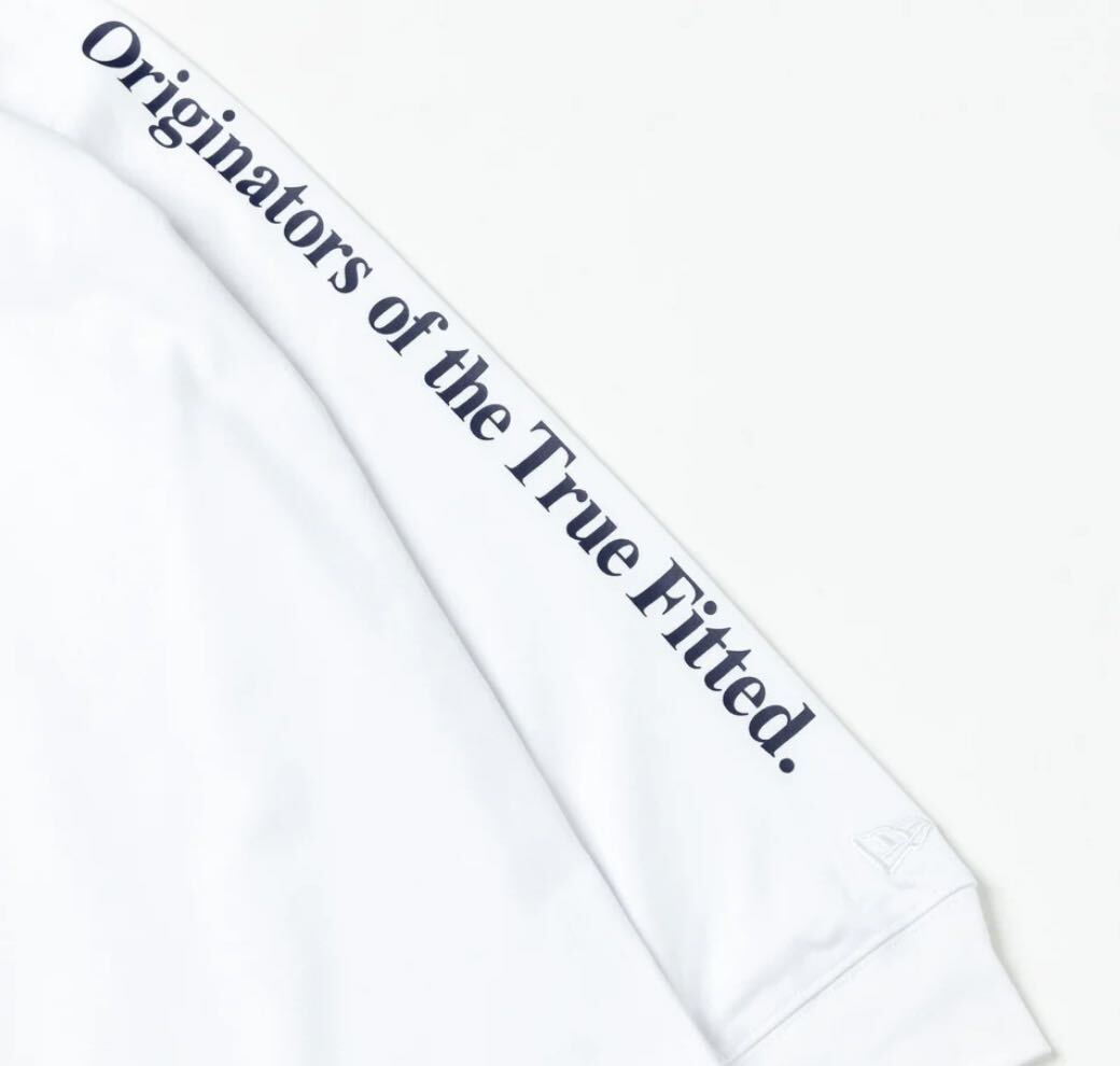 【新品】NEW ERA ニューエラ長袖 コットン Tシャツ Originators of the True Fitted ホワイト レギュラーフィット Mサイズ_画像4