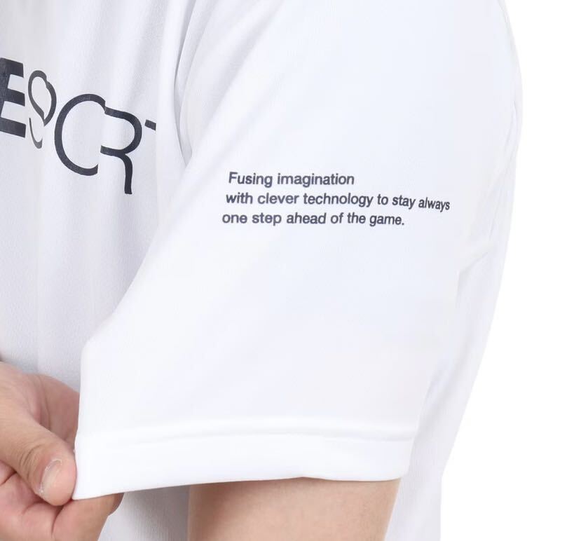 【新品】デサント(DESCENTE) メンズ 半袖Tシャツ メンズ 白 スムースモックネックシャツ サイズM_画像3