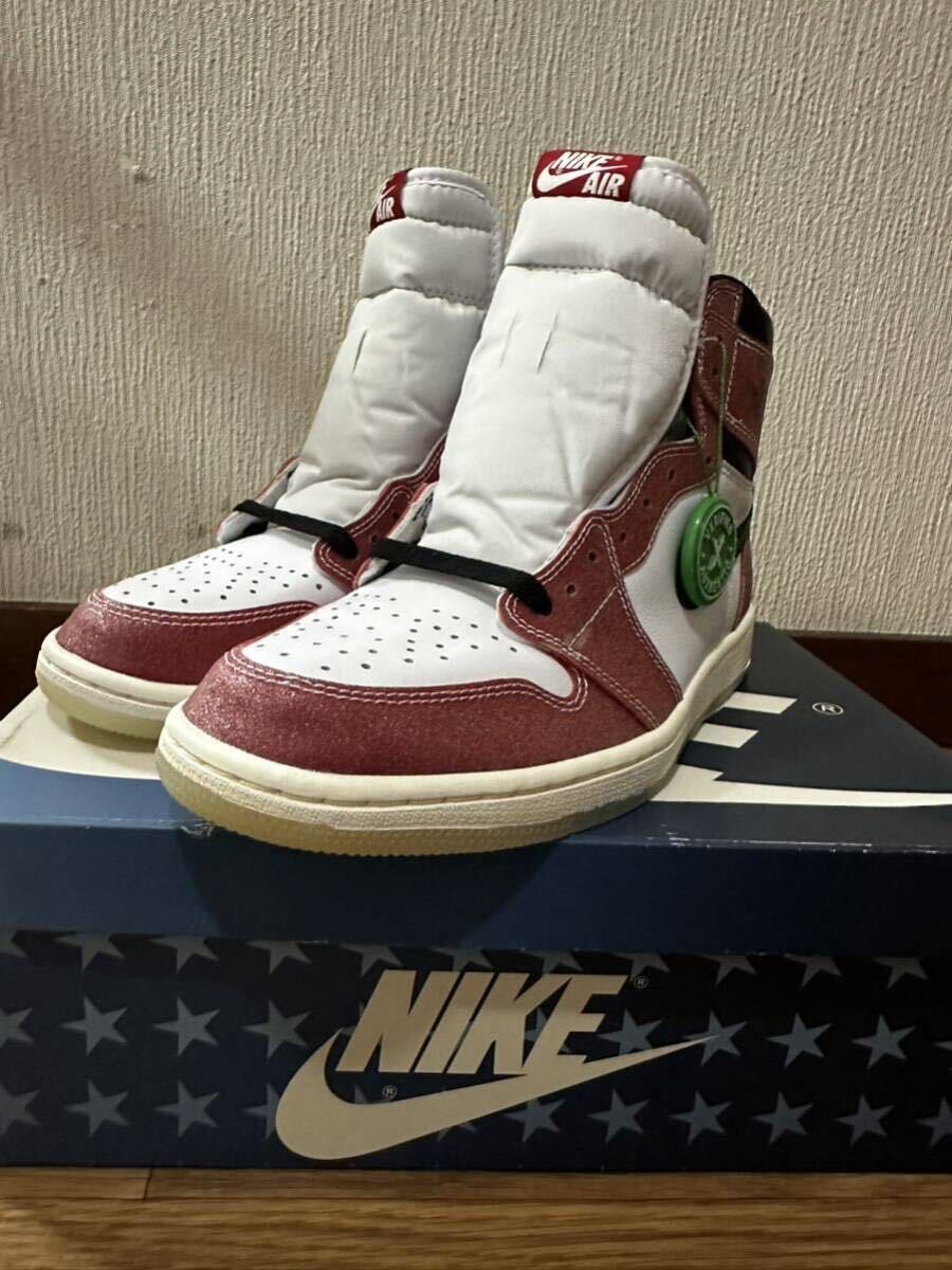 [ не использовался ] Trophy салон × Nike воздушный Jordan 1 retro высокий Chicago (f линзы and Family ) ( голубой гонки )27.0.