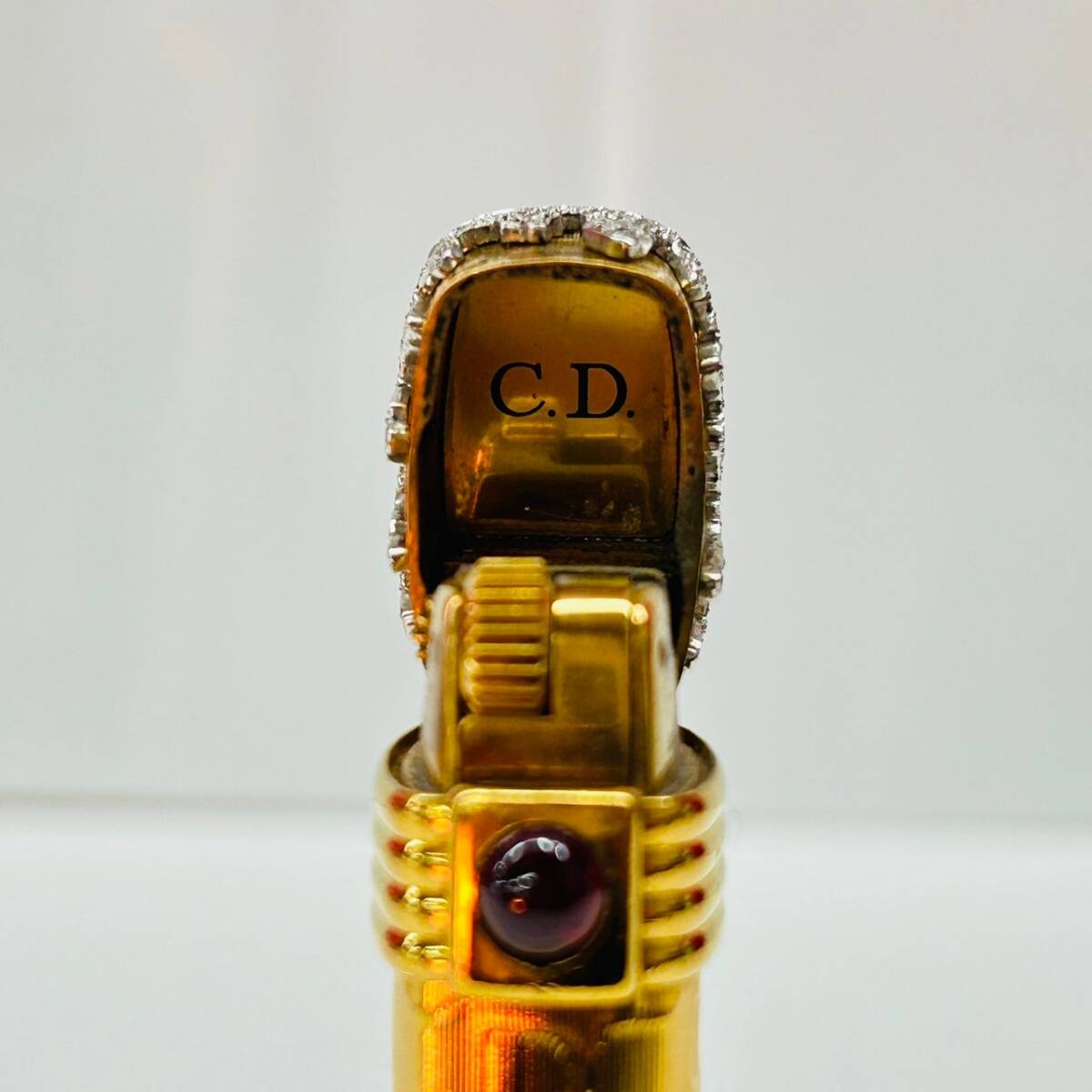 X536-O35-1400◎ Christian Dior クリスチャンディオール ライター ゴールドカラー 喫煙グッズ 喫煙具 CD_画像9