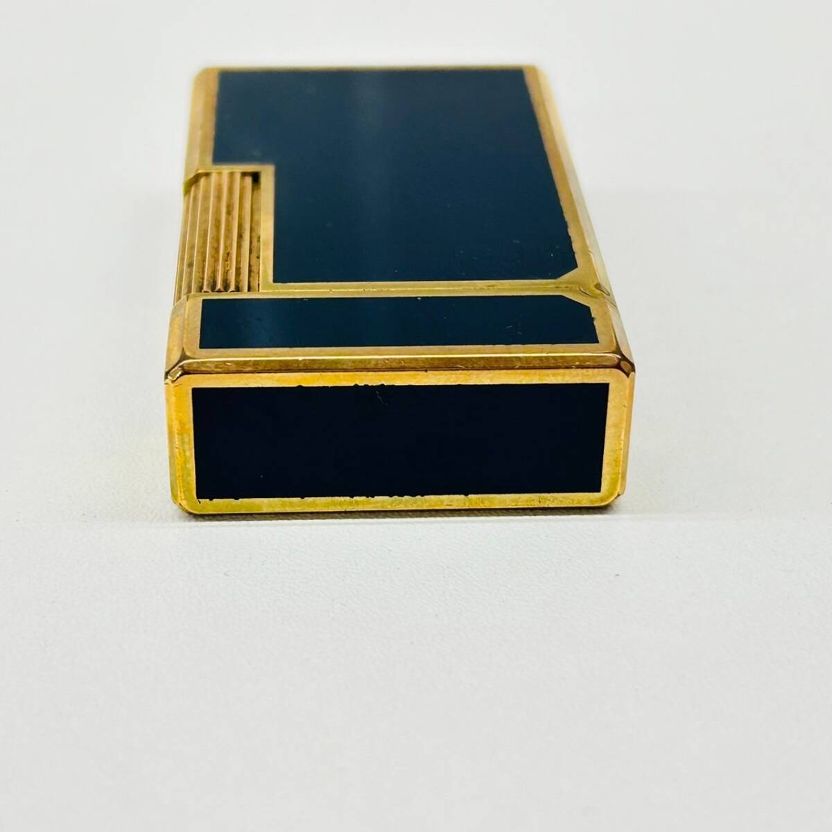 X560-O44-566* S.T.DuPont Dupont lighter black × Gold roller type roll type case attaching smoking . smoking goods 