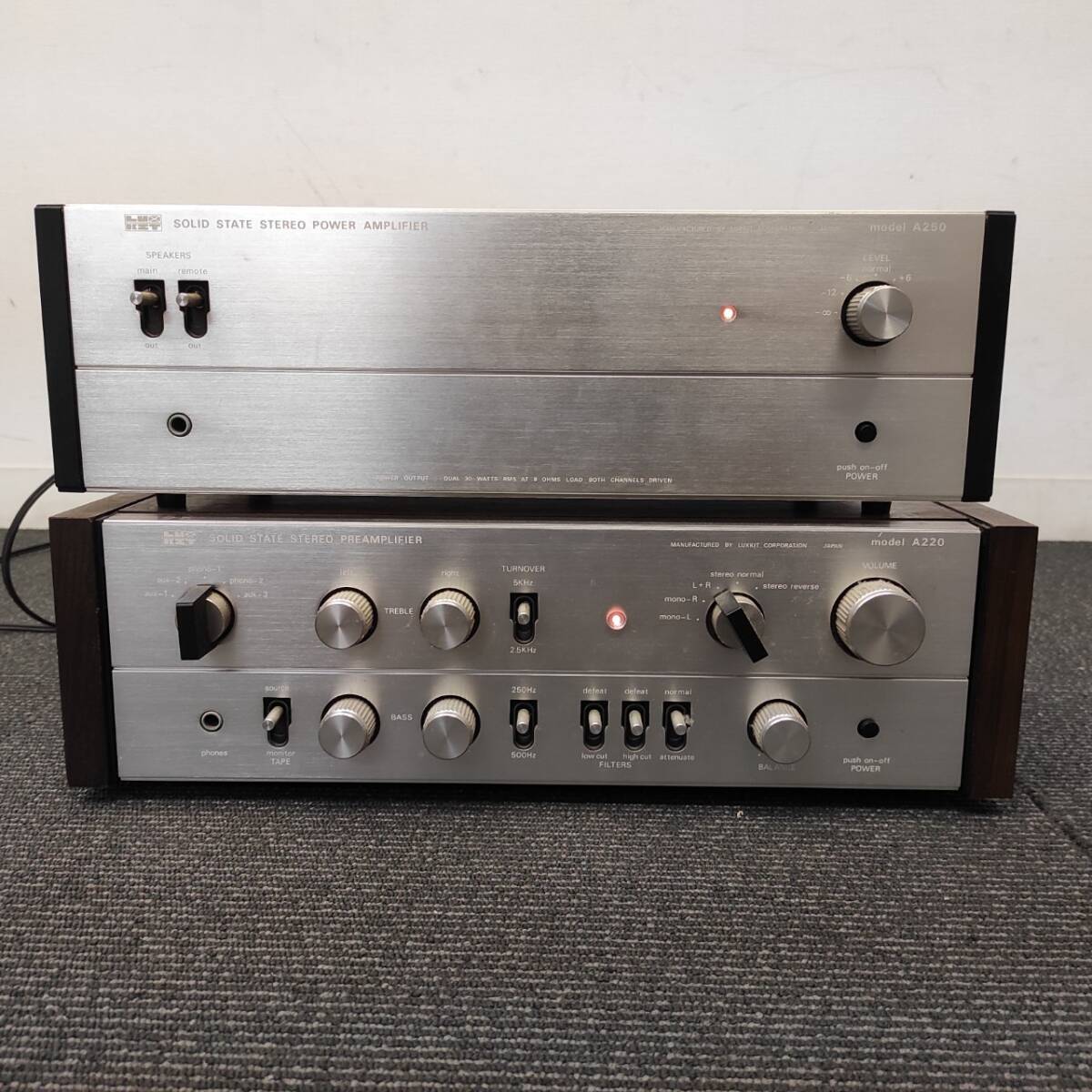 Y616-K41-1258 LUXMAN LUXKIT Luxman MODEL A220 A250 solid state pre-amplifier power amplifier electrification OK