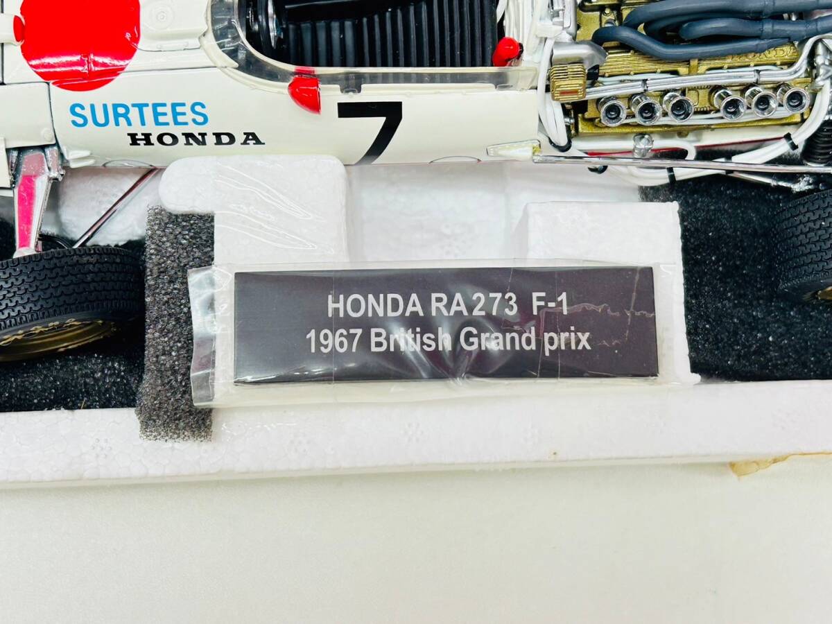 X711-K55-250 HONDA ホンダ RA273 1967 BRITISH GRAND PRIX 1/20スケール F1 レーシングギャラリー 置物 外箱付の画像9