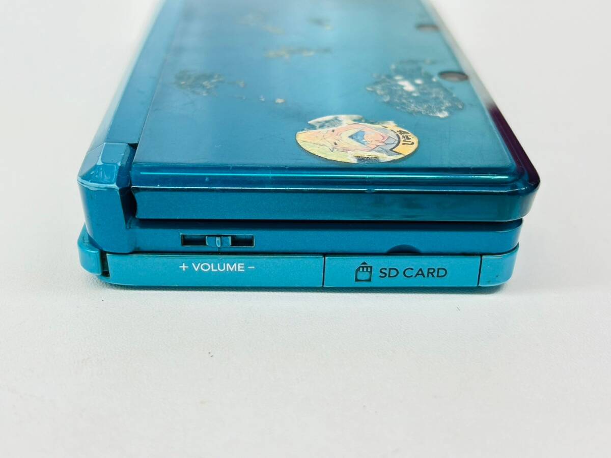Y520-D1-781 任天堂 Nintendo ニンテンドー 3DS 青 ブルー アクアブルー CTR-001 本体 ゲーム 通電確認OK_画像9