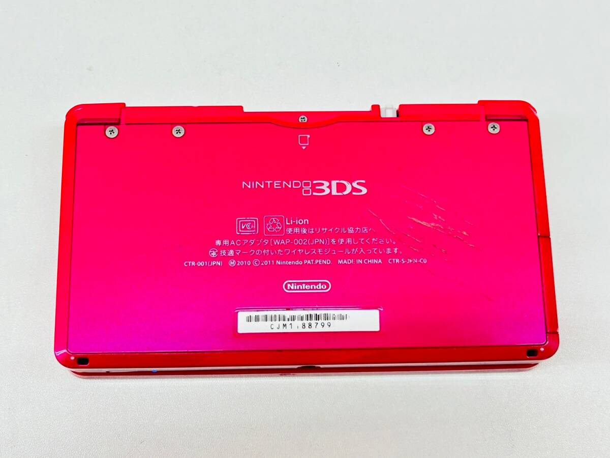 Y522-O18-3256 任天堂 Nintendo ニンテンドー 3DS 本体×2点 CTR-001(JPN) CTR-001(JPN) ピンク 青 ブルー ゲーム 通電確認/初期化OK_画像5