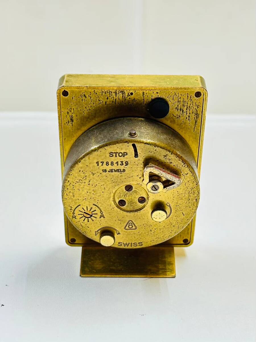 S533-K22-5332* BUCHERERbfela- настольные часы Gold цвет IMHOF 15 камень примерно ( ширина )5.7×( высота )8.5×( глубина )3.5cm