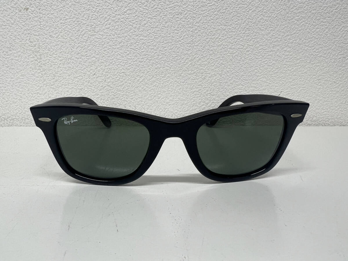 【BF-8726】【1円～】Ray-ban レイバン サングラス WAYFARER ウェイファーラー RB-2140 901 50ロ22 3N 箱なし ブラック 中古 現状保管品_画像1