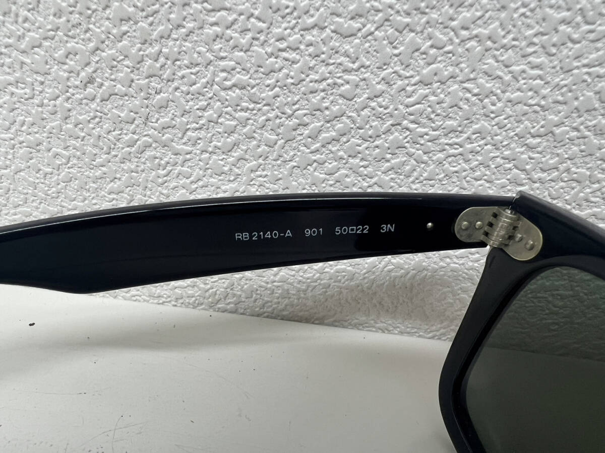 【BF-8726】【1円～】Ray-ban レイバン サングラス WAYFARER ウェイファーラー RB-2140 901 50ロ22 3N 箱なし ブラック 中古 現状保管品_画像4