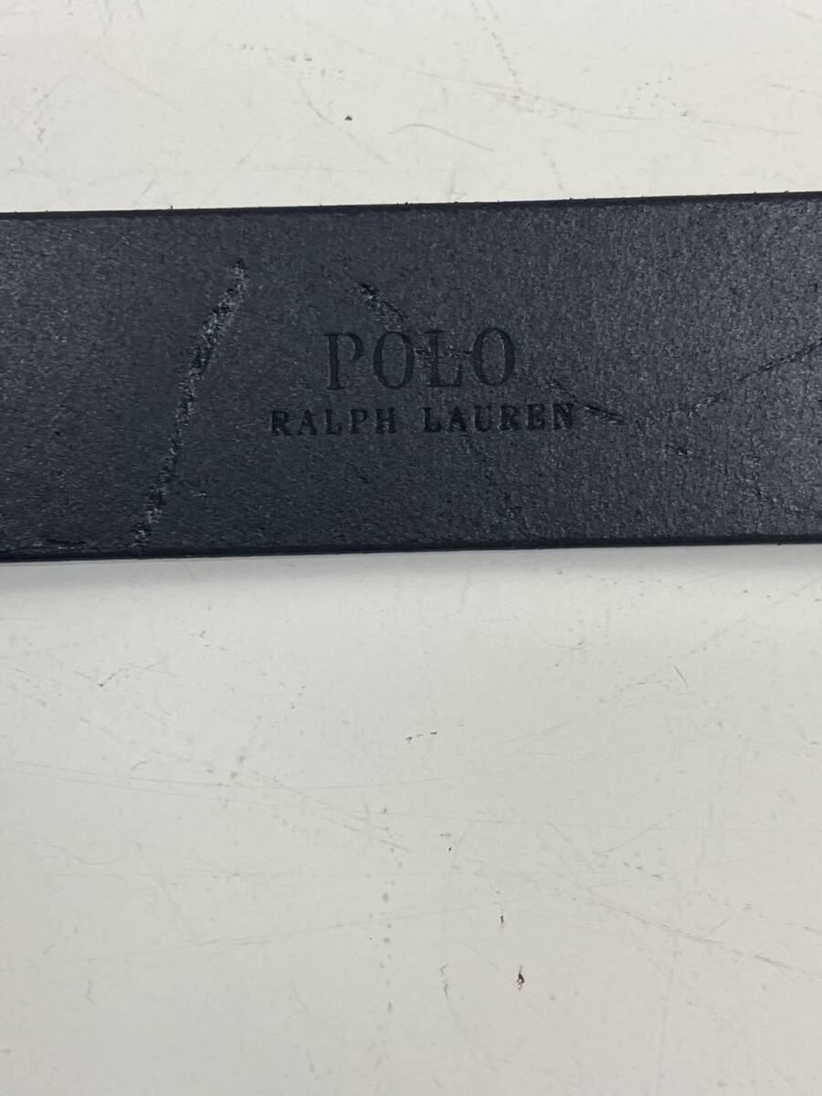 【BF-8814】【1円～】POLO Ralph Lauren ポロラルフローレン ベルト 黒色 ブラック タグ付き メンズ 現状保管品_画像5