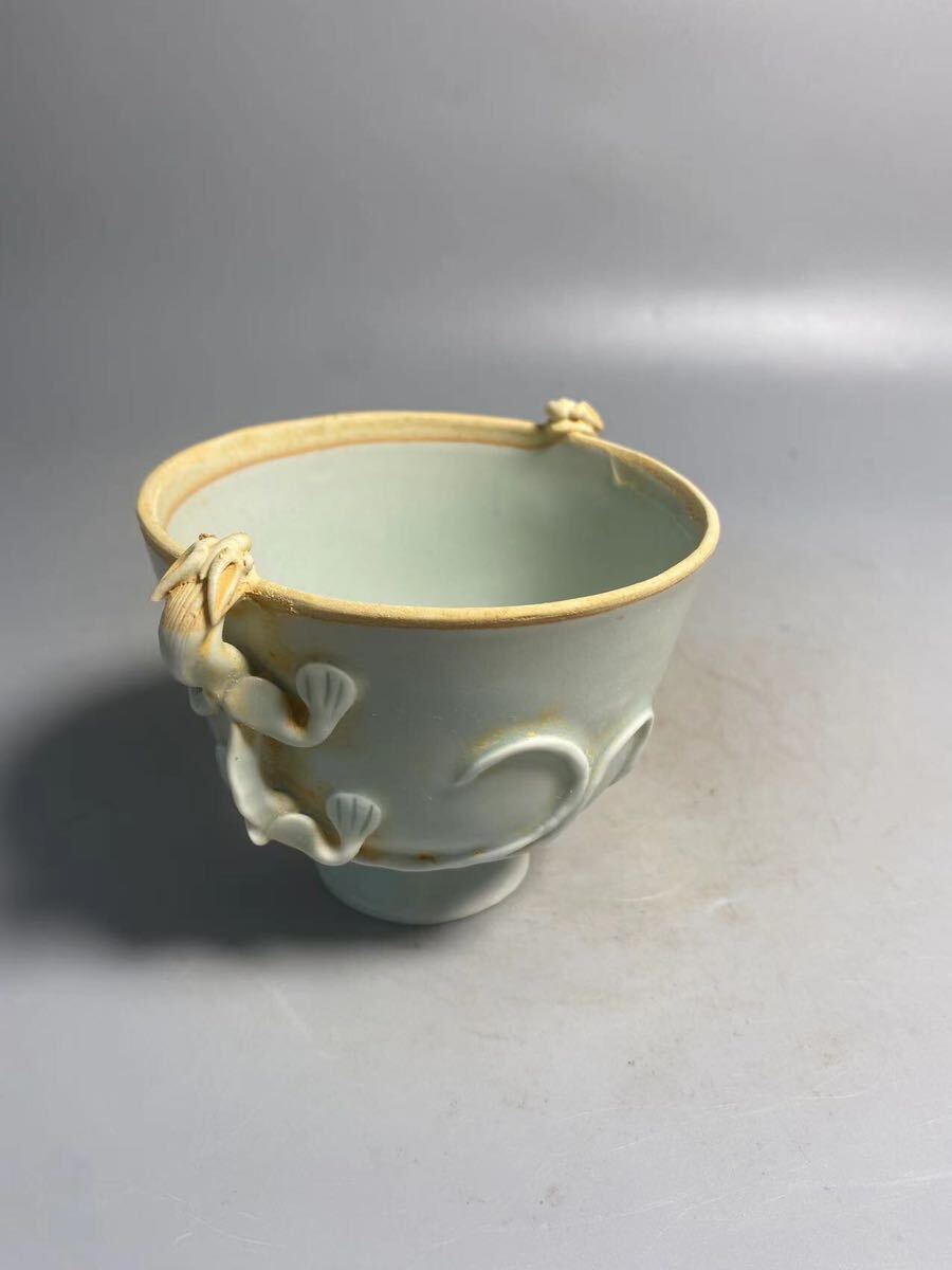唐瓷 景徳鎮製 高足碗 陶磁器 古陶瓷 煎茶道具 中国古玩 中国美術 影青_画像2