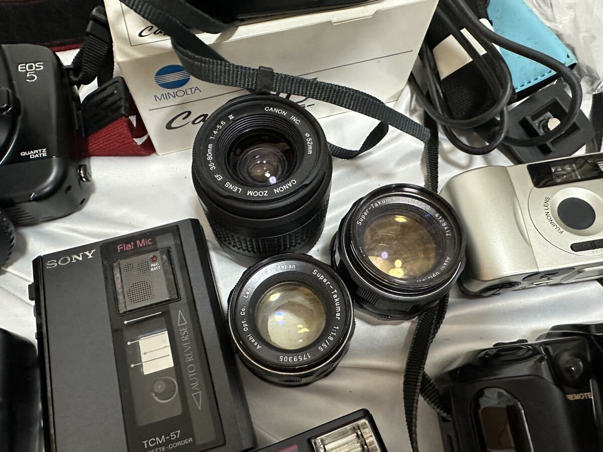243015③★ジャンク品 まとめセット Canon Minolta Nikon Fuji OLYMPUS KONICA Pentax RICOH YASHICA レトログッズ フィルムカメラ等_画像9
