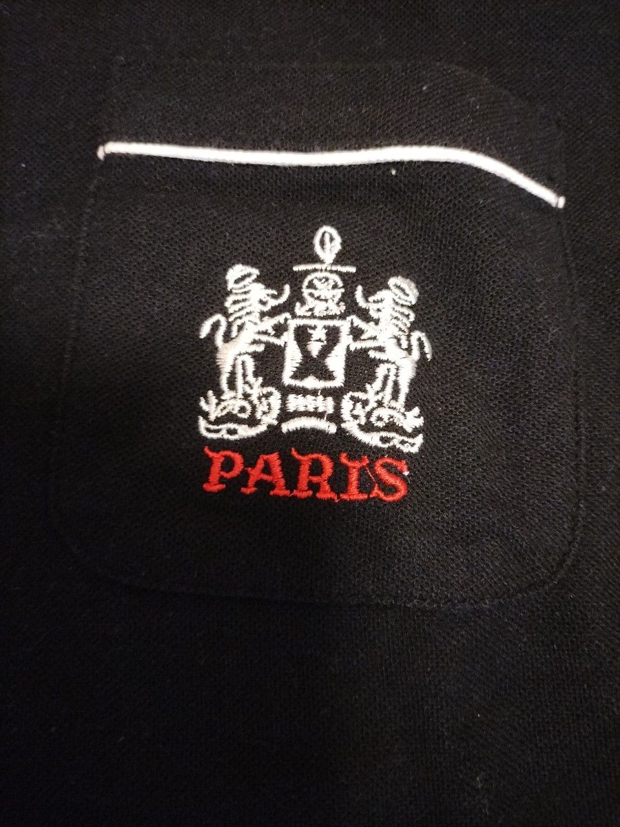 【新品タグ付き】PARIS/パリス  L　長袖 ゴルフ ポロシャツ ブラック