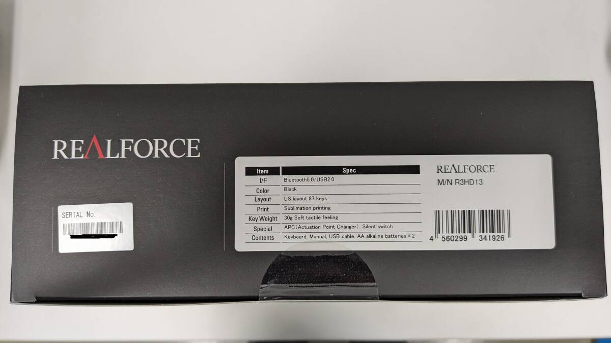 REALFORCE リアルフォース 東プレ R3 キーボード 静音 英語配列 87キー ブラック R3HD13 Bluetooth USB無線/有線両対応 テンキーレスの画像4